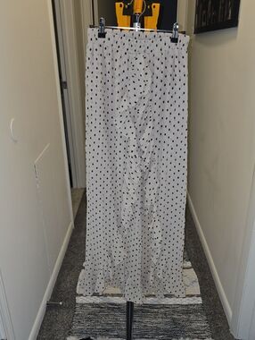 NEW Free the Roses CREAM with Black Polka Dots PANTS